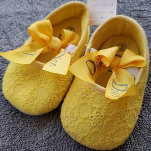 Yellow Infant Dior Shoes